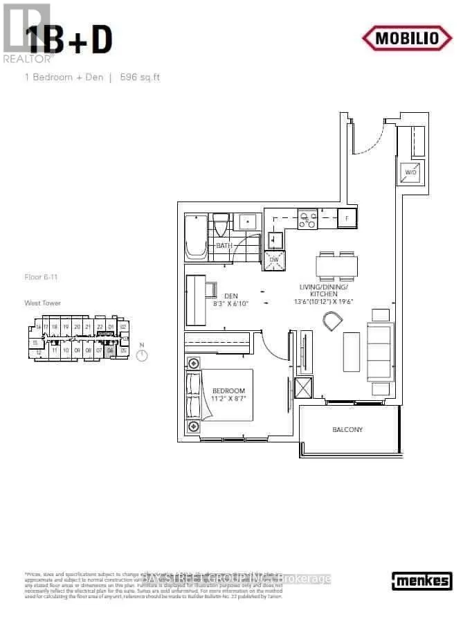 Apartment for rent: 1006 - 10 Honeycrisp Crescent, Vaughan, Ontario L4K 0M7