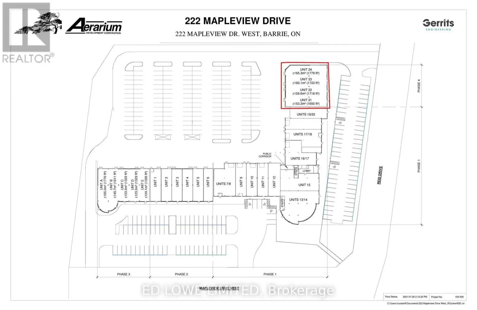 Multi-Tenant Industrial for rent: 21 & 22 - 222 Mapleview Drive W, Barrie, Ontario L4N 9E7