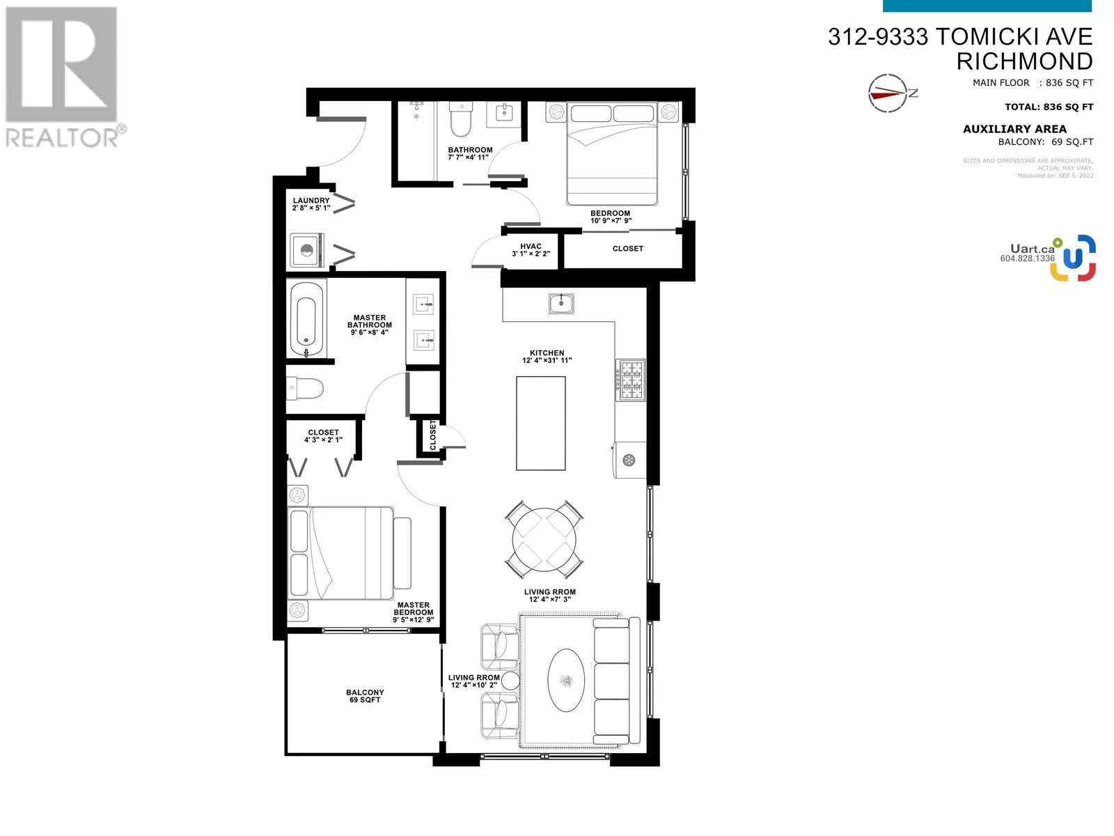 Apartment for rent: 312 9333 Tomicki Avenue, Richmond, British Columbia V6X 0L4