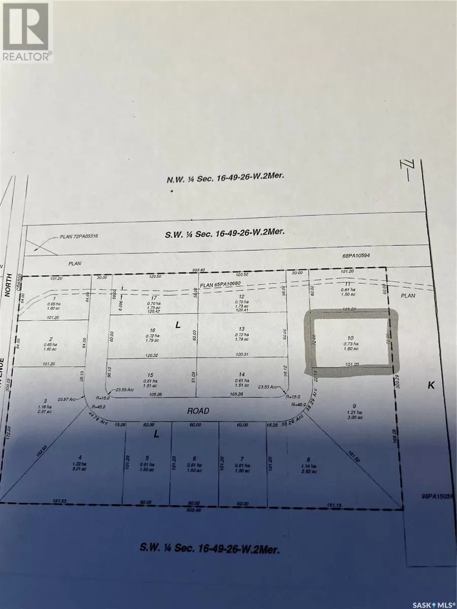 Unknown for rent: Lot 10 Robertson Crescent, Buckland Rm No. 491, Saskatchewan S6V 5R3