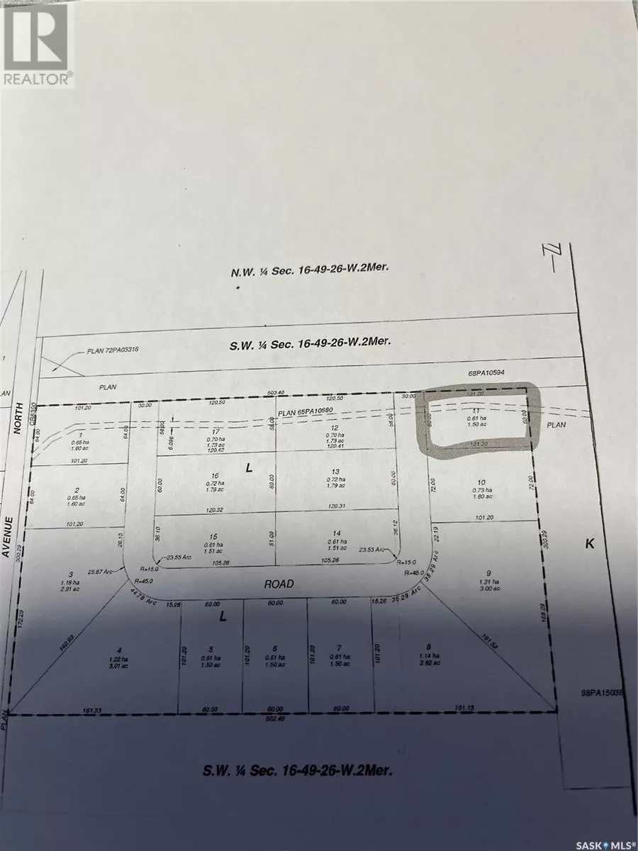 Unknown for rent: Lot 11 Robertson Crescent, Buckland Rm No. 491, Saskatchewan S6V 5R3