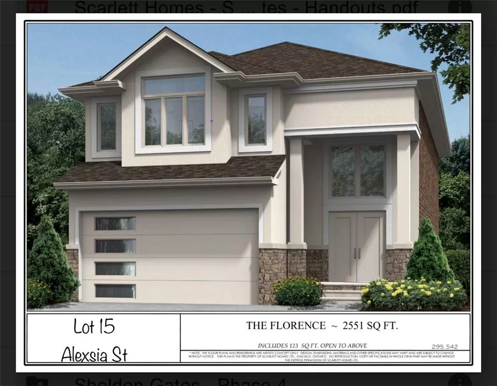 House for rent: Lot 15 Alexsia Street, Hamilton, Ontario L9B 2T3