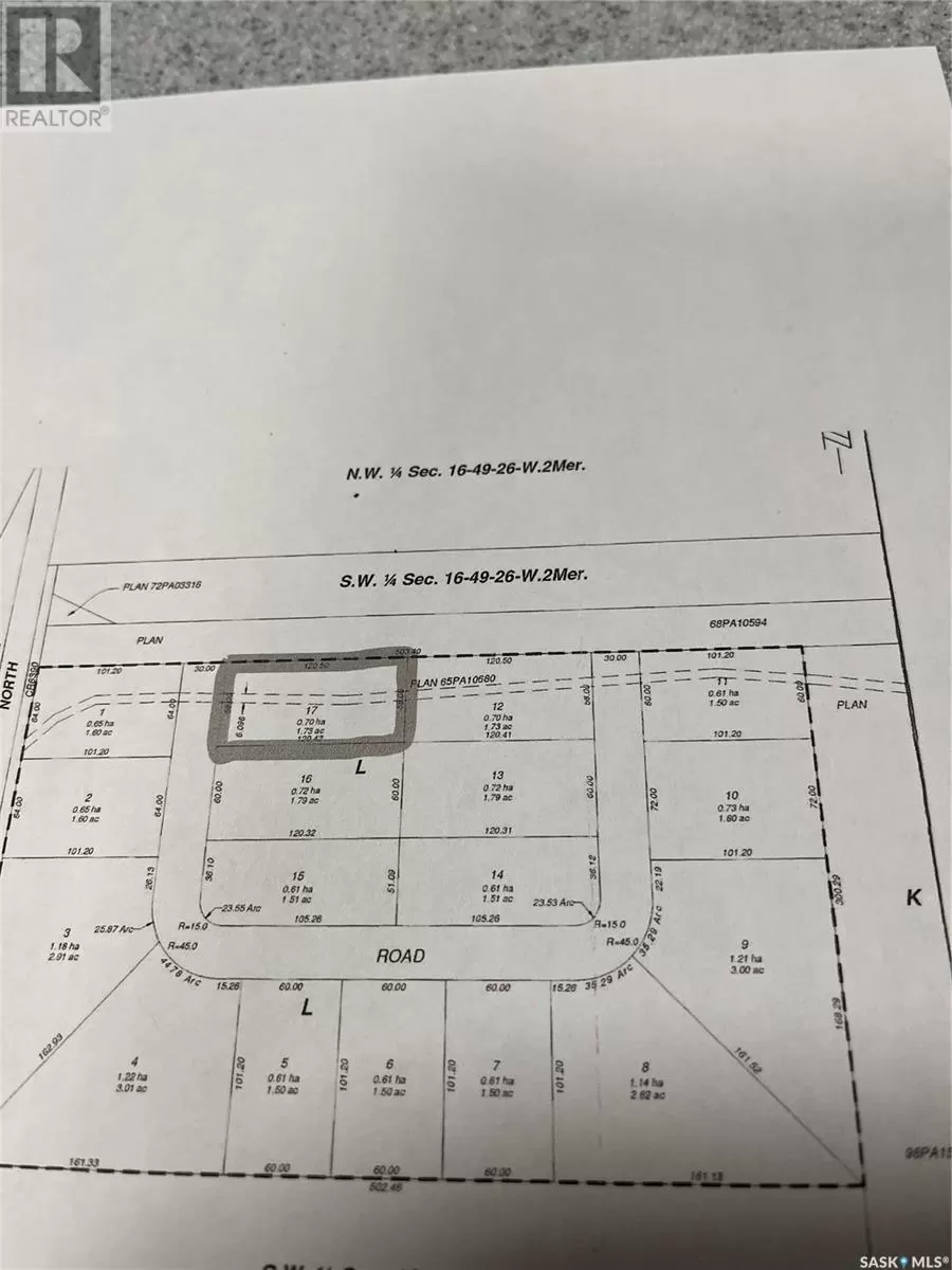 Unknown for rent: Lot 17 Robertson Crescent, Buckland Rm No. 491, Saskatchewan S6V 5R3