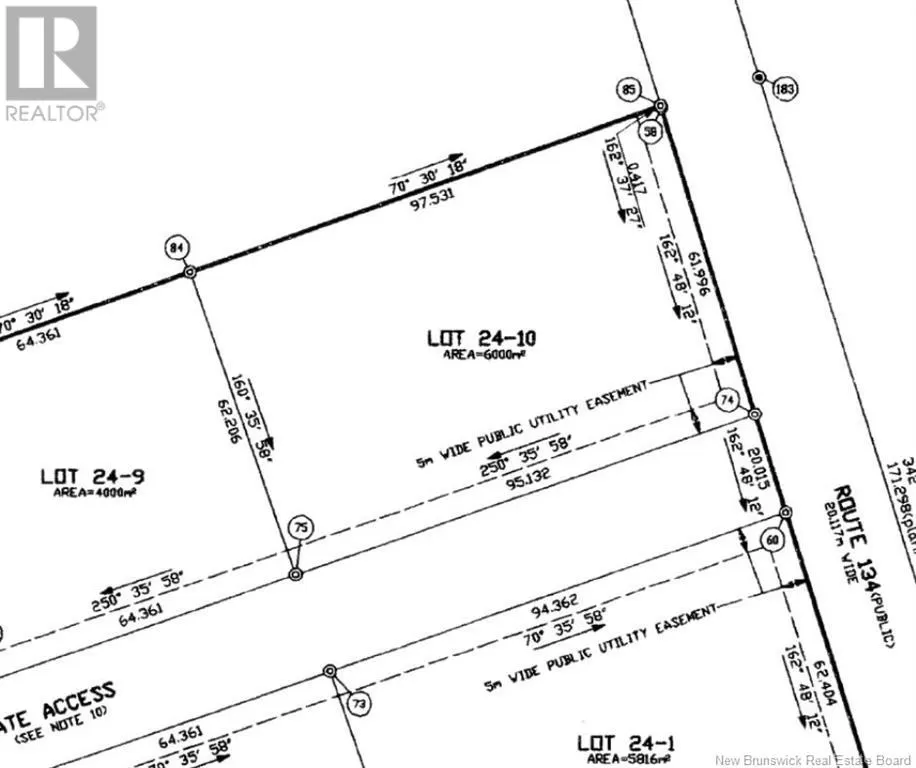 Lot 24-10 134 Route, Bouctouche, New Brunswick E4S 4A2